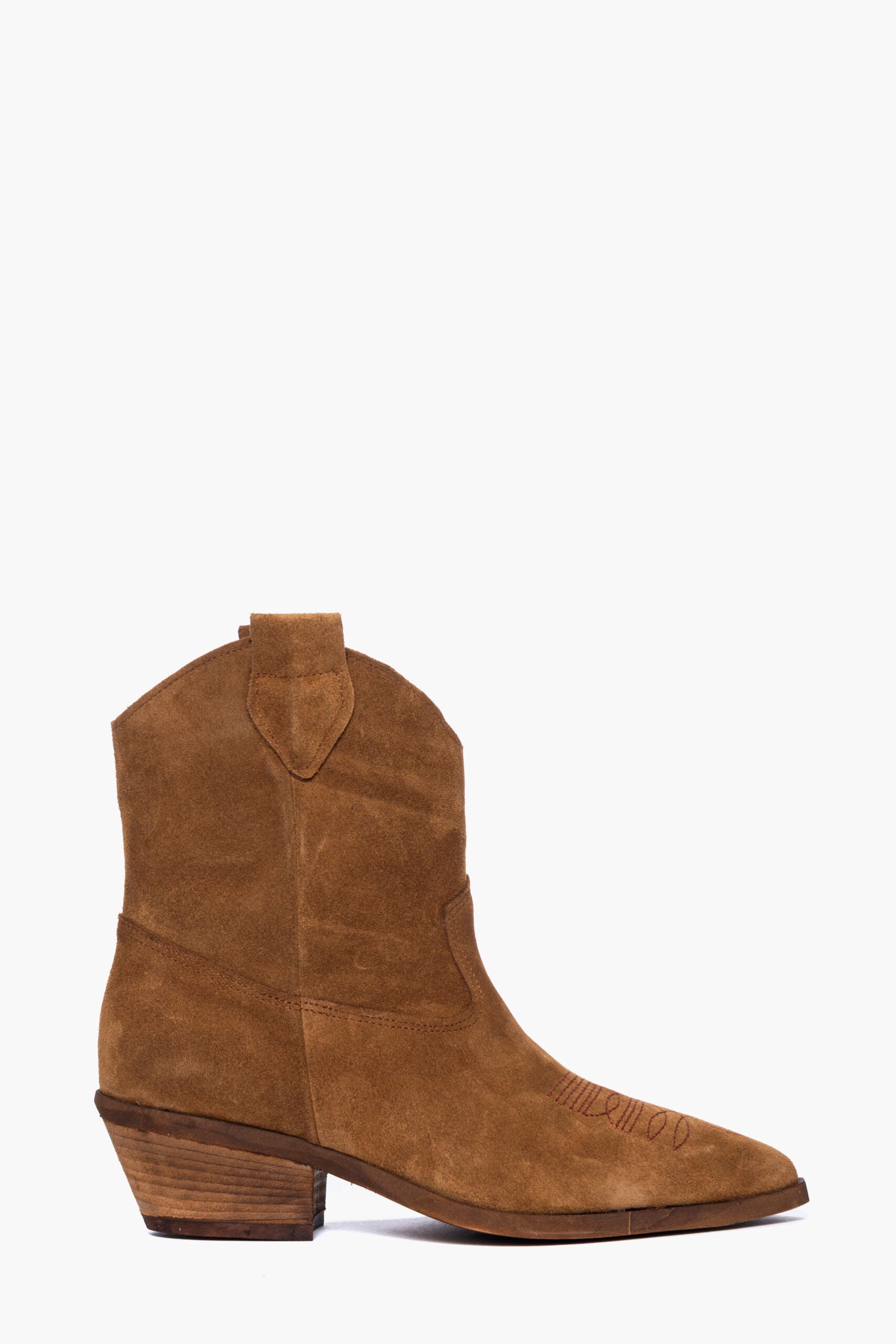 Sendra Stivaletti Cowboy Lia Cera Crust 18495 - Pelle Marrone, Tacco 3,5 Cm, Tecnologia GoodYear