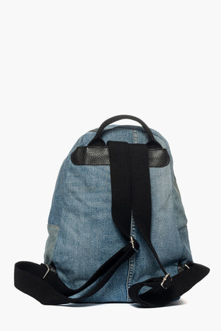 Mickey Mouse black denim and leather backpack