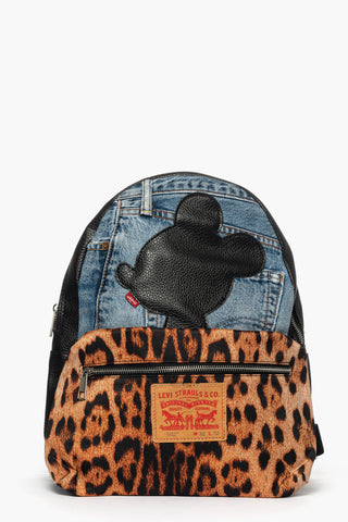 Mickey Mouse denim and animalier backpack