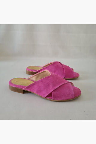 Ciabatta Lea camoscio fucsia