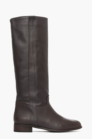 Botas hasta la rodilla en piel marrón oscuro 281