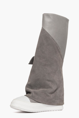 Stivale camoscio e pelle grigio Tore 001