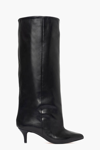 Stivale gambale ampio Angel L pelle nero