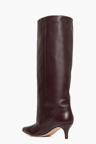 Stivale gambale ampio Angel L pelle borgogna