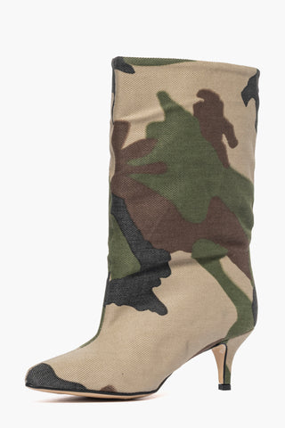 Stivaletti al polpaccio denim militare Angel 60