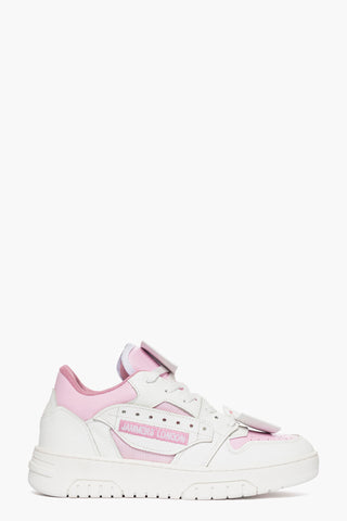 Sneakers pelle bianco e riporto rosa Cambridge On
