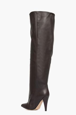 Stivale al ginocchio ampio pelle testa di moro Lorena Big