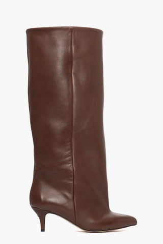 Stivale gambale ampio pelle marrone Angel XM
