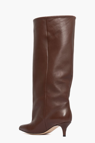 Stivale gambale ampio pelle marrone Angel XM