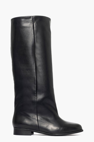 Stivale gambale ampio pelle nero 299