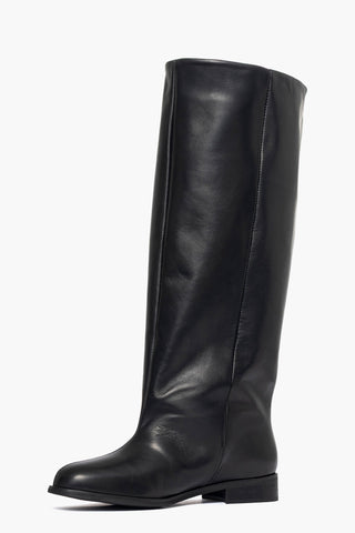 Stivale gambale ampio pelle nero 299