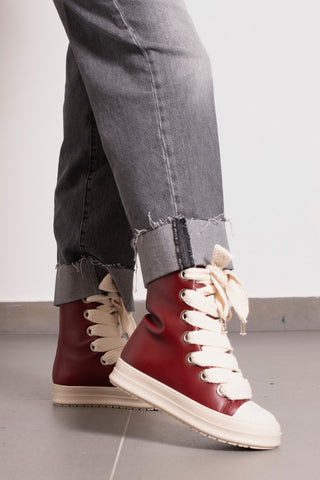 Sneakers pelle bordeaux laccio doppio Tore Over