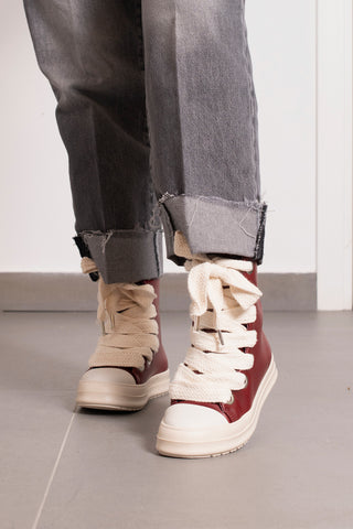 Sneakers pelle bordeaux laccio doppio Tore Over