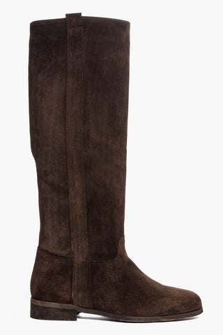 281 chocolate suede boots