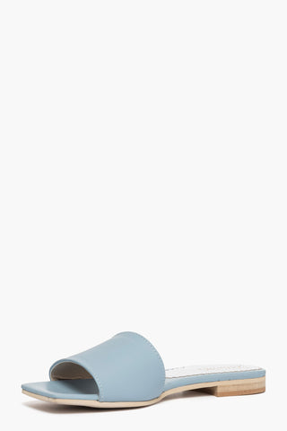 Ciabatte Ludovica pelle azzurro