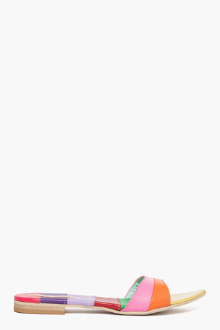 Ciabatta 7577 pelle  multicolor