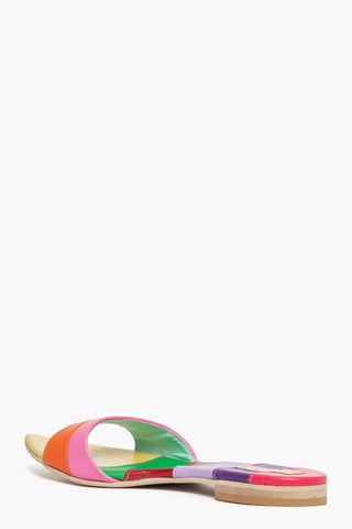 Ciabatta 7577 pelle  multicolor