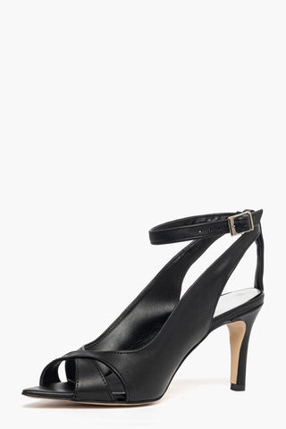 Sandali pelle nero Mango Laura