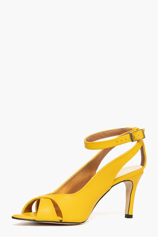 Sandali pelle giallo Mango Laura