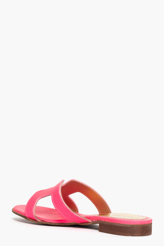 Ciabatta pelle fluo fucsia