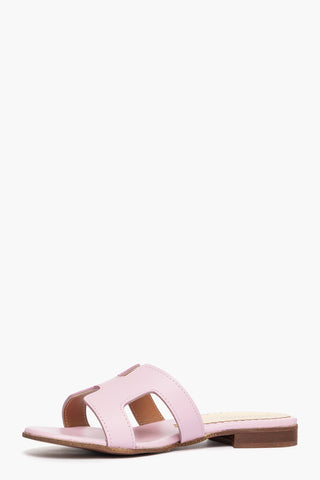 Ciabatta Amalfi pelle rosa chiaro