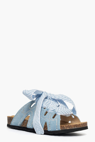 Zapatilla Cambridge 1009 ante azul strass