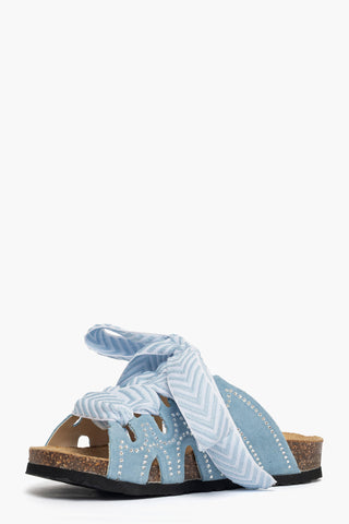 Zapatilla Cambridge 1009 ante azul strass