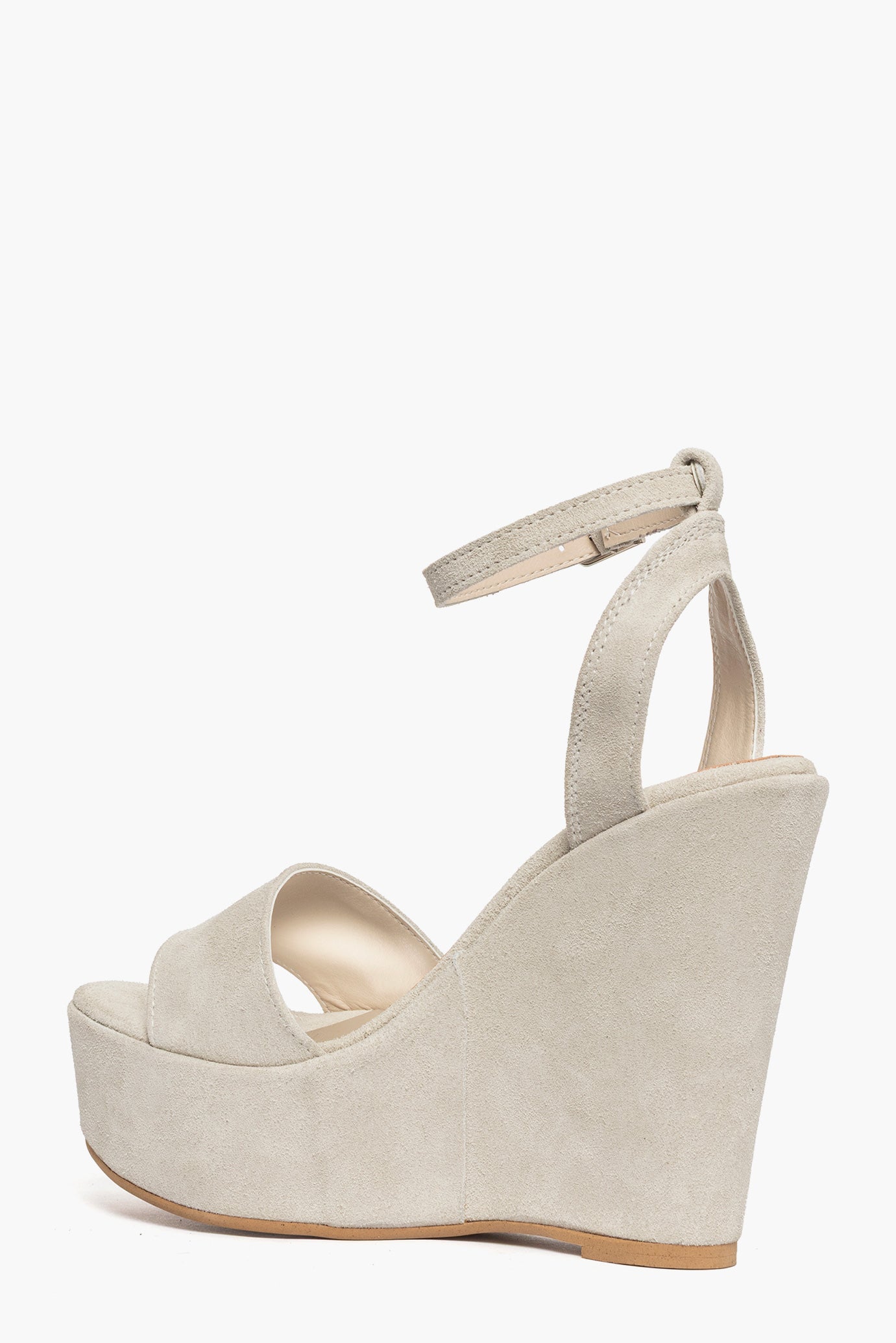 Sandali con zeppa Carmensita Lia camoscio beige