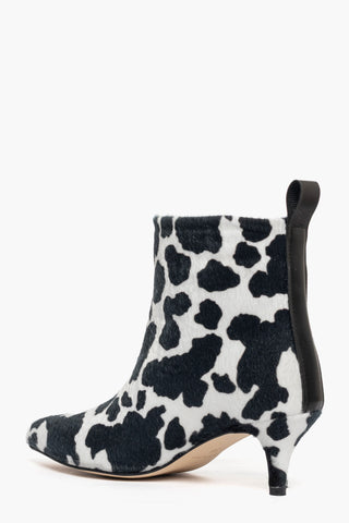 Tronchetti 2504 in cavallino mucca bianco/nero