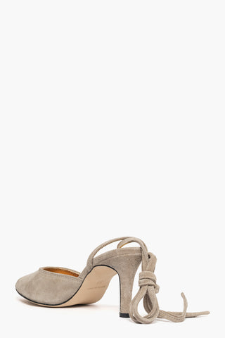 Sabot Mango 12 camoscio taupè con laccio