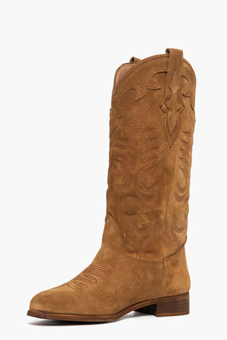 Stivali camoscio cuoio con ricami 296