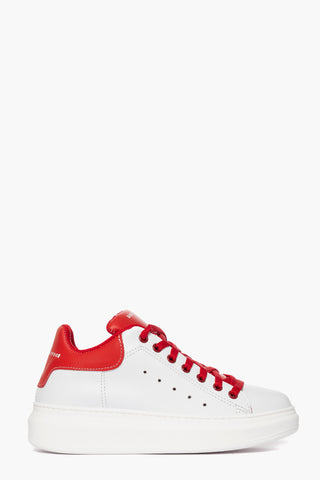 Lexa Up white and red leather sneakers