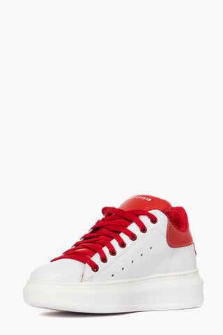 Lexa Up white and red leather sneakers