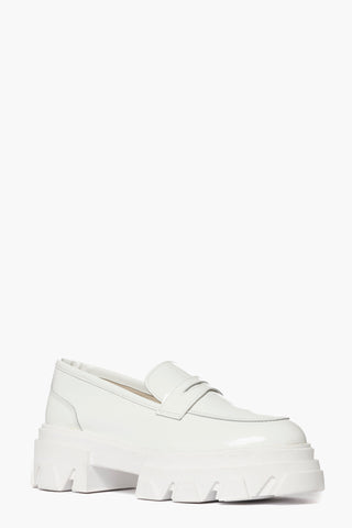 Wake 20 white patent moccasins