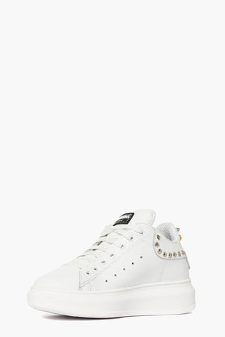 Lexa Full sneakers in total white leather with studs