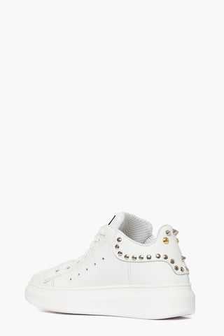 Lexa Full sneakers in total white leather with studs