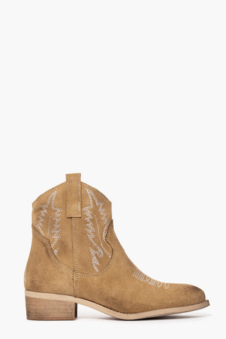 Tex 13 taupe suede ankle boots