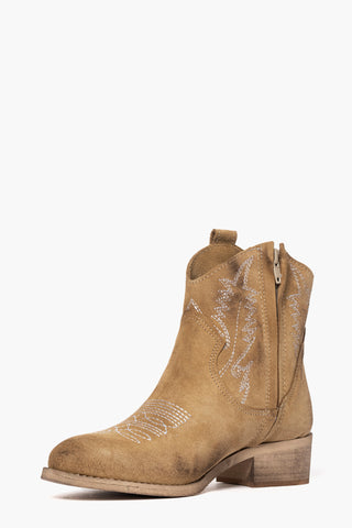 Tex 13 taupe suede ankle boots