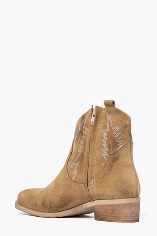 Tex 13 taupe suede ankle boots