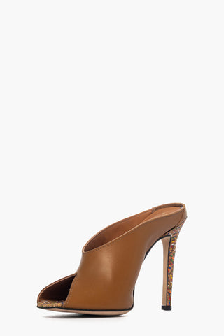 Sabot pelle cuoio e sughero multicolore Aurora 22