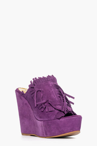 Sabot aperto Marrakech Upp camoscio viola