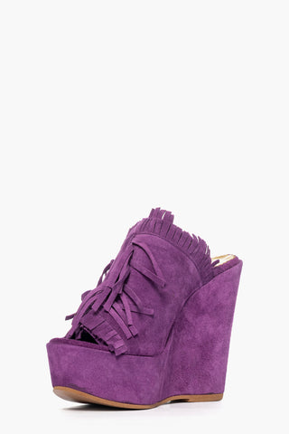 Sabot aperto Marrakech Upp camoscio viola