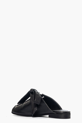 Fable black leather slippers