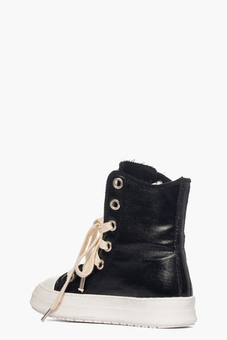 Sneakers canvas nero lucido con lacci Tore Can