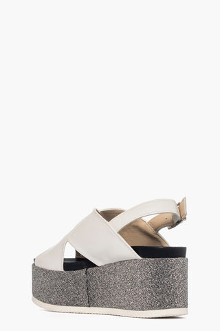 Zeppa Holly 3 pelle bianco