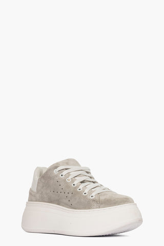 Sneakers camoscio grigio e pelle bianco Lexa One