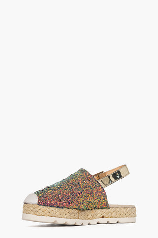 Sabot Sal 30 glitter green multicolore con stelle
