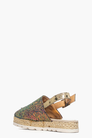 Sabot Sal 30 glitter green multicolore con stelle
