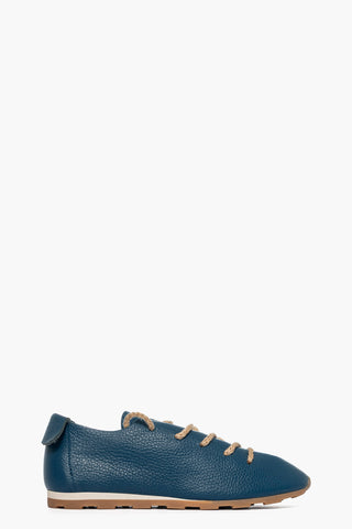 Scarpa pelle bottalato blu con lacci Sushi 203