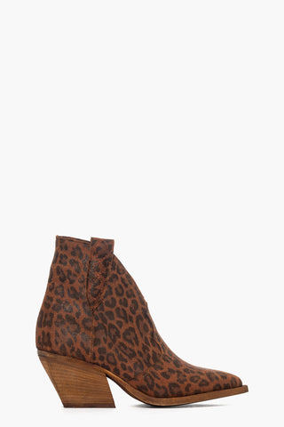 Stivaletti Irene Trend pelle animalier cuoio